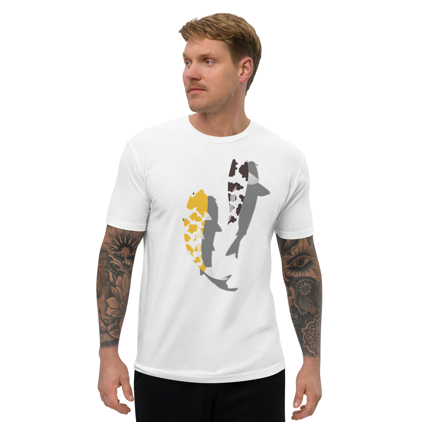 [Koi] Camiseta carey blanca/tapicería alemana (hombre)