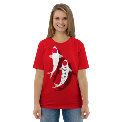 [Koi] Camiseta tancho roja y blanca (unisex)